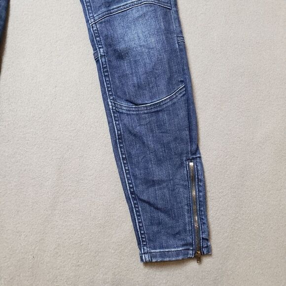 Pilcro and the Letterpress High-Rise Denim Moto Legging zip ankle size 28 - Picture 5 of 16